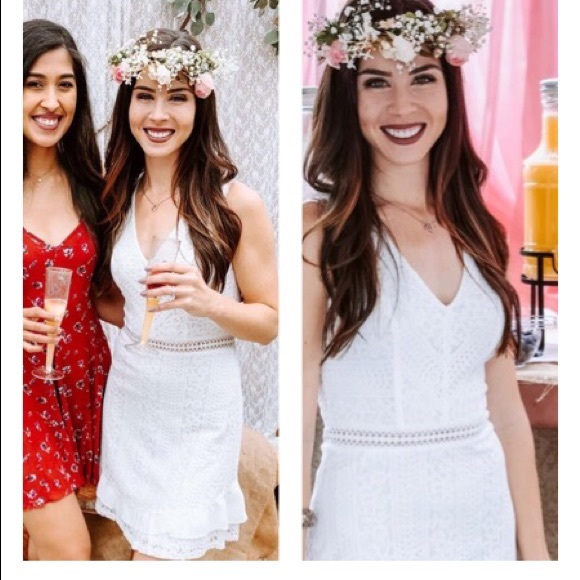 Lulus Dresses & Skirts - Lulus Love You Always White Lace Skater Dress
